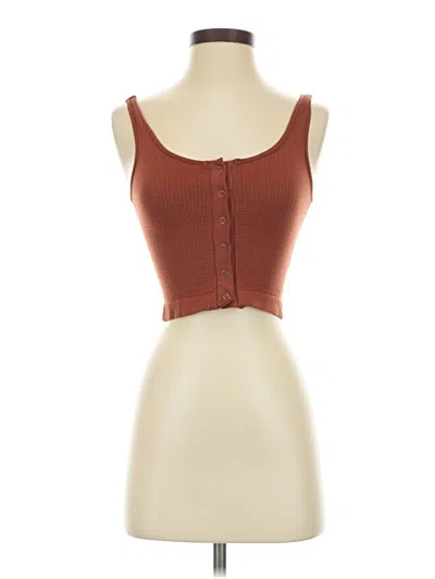 Pre-owned Aero Sleeveless Top Brown Sweetheart Neckline Tops