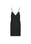 Aeron Satin Midi Dress In Black