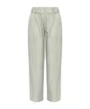 Aeron Aurora Drawstring Palazzo Trousers In Gray