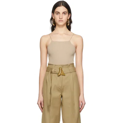 Aeron Avedon Ribbed-knit Bodysuit In Green