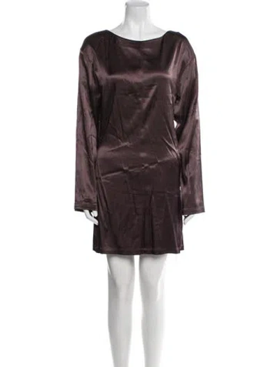 Pre-owned Aeron Bateau Neckline Mini Dress W/ Tags In Purple