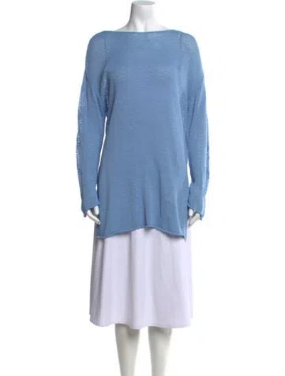 Pre-owned Aeron Bateau Neckline Sweater In Blue