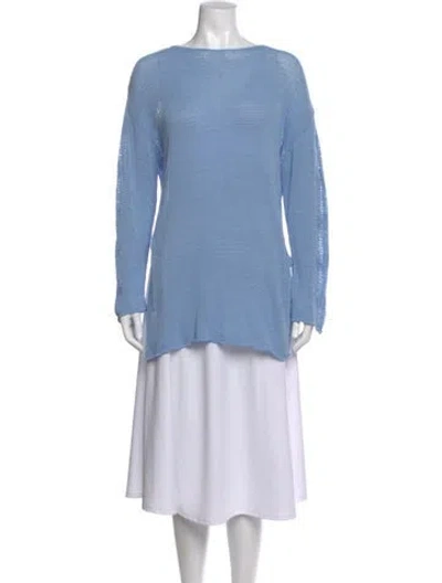 Pre-owned Aeron Bateau Neckline Sweater In Blue