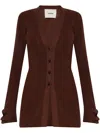 Aeron Baxter Maxi Cardigan In Brown