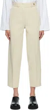 Aeron Madeleine High-rise Straight Cropped Trousers In Cream 740