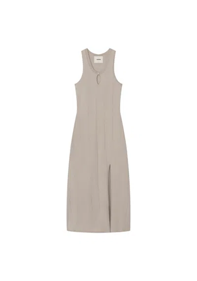 Aeron Belle - Extrafine Merino Wool Maxi Dress In Grey