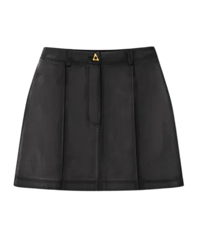 Aeron Belt-loop Skirt In Black