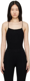 Aeron Lourde Sleeveless Ribbed Bodysuit In Black 001