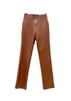 Aeron Blair - Straight Leg Leather Pants In Brown