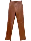 Aeron Blair - Straight Leg Leather Pants In Braun
