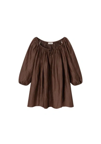 Aeron Blossom - Blouson Dress In Brown