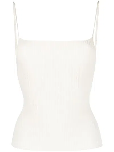 Aeron Breton Ribbed-knit Top In Weiss