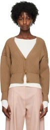 Aeron Brown Mount Ribbed Knit Cardigan In Hazelnut 210