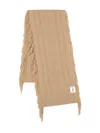 Aeron Cable-knit Fringe Scarf In Neutral