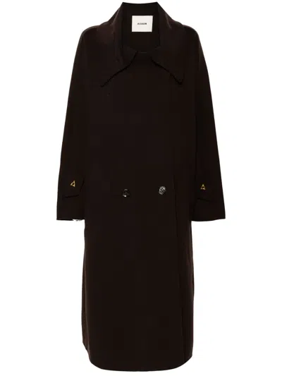 Aeron Caithness Double-breasted Coat In Brown