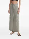 Aeron Cargo Pocket Wide-leg Trousers In Gray