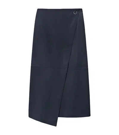 Aeron Celeste Midi Wrap Skirt In Blue