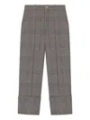 Aeron Karierte Hose Mit Umschlag In Green