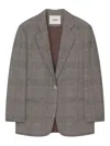 Aeron Checked Single-breasted Blazer In Gray
