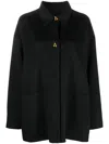 Aeron Wool-silk Crane Jacket In Black