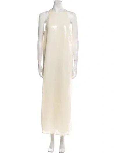 Pre-owned Aeron Crew Neck Long Dress W/ Tags In Neutral
