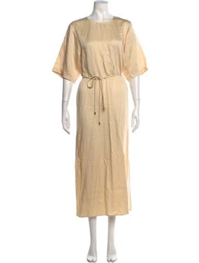 Pre-owned Aeron Crew Neck Long Dress W/ Tags In Neutrals