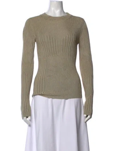 Pre-owned Aeron Crew Neck Long Sleeve Top In Neutrals