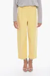 Aeron Cropped Madeleine Trousers With High Waist In Yellow