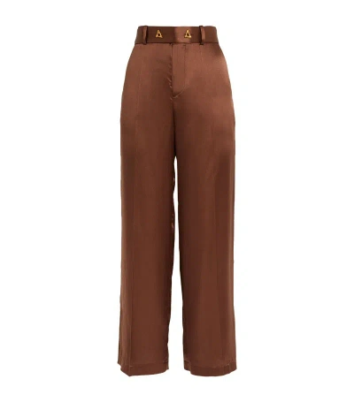Aeron Cropped Meltemi Tailored Trousers In Brown