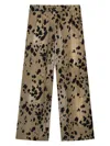 Aeron Crust Animal-print Trousers In Brown
