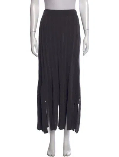 Pre-owned Aeron Cutout Accent Midi Length Skirt In Gray