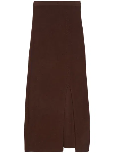 Aeron Delos Knitted Skirt In Brown
