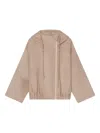 Aeron Drawstring-hood Jacket In Brown
