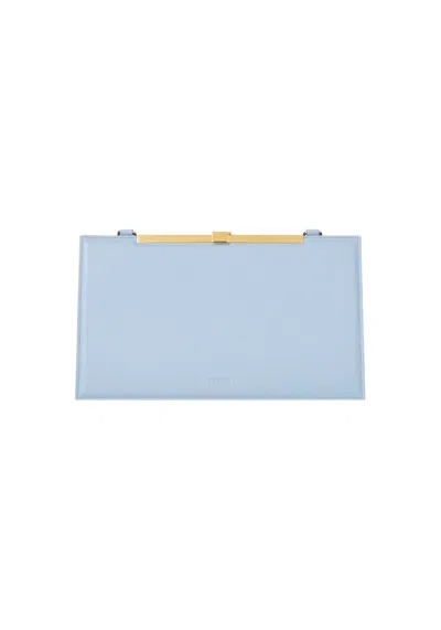 Aeron Eden - Leather Evening Clutch In Blue
