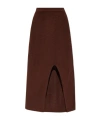 Aeron Delos Knitted Maxi Skirt In Brown