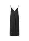 Aeron Satin Maxi Dress In Black