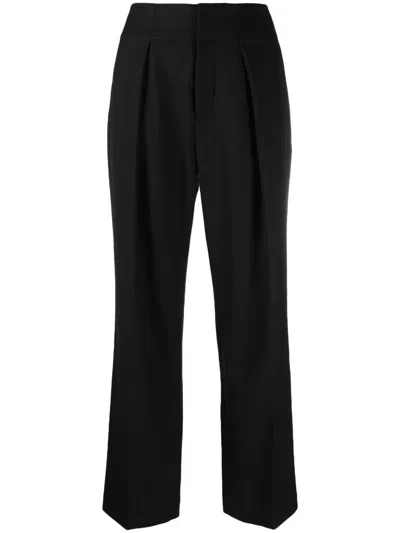Aeron Fine-knit Tailored Trousers In Black