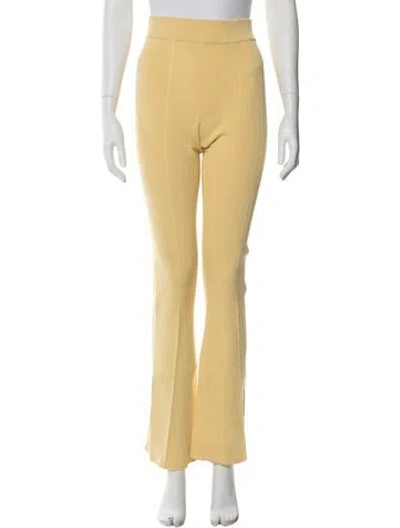 Pre-owned Aeron Flared Pants In Yellow