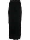 Aeron Forum Asymmetric Maxi Skirt In Black