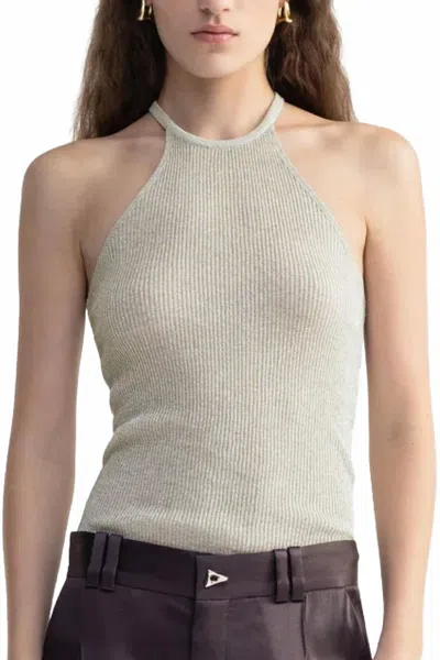 Aeron Galina Sleeveless Top In Ivory/silver In Gray