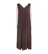 Aeron Gathered-jersey Doris Maxi Dress In Brown