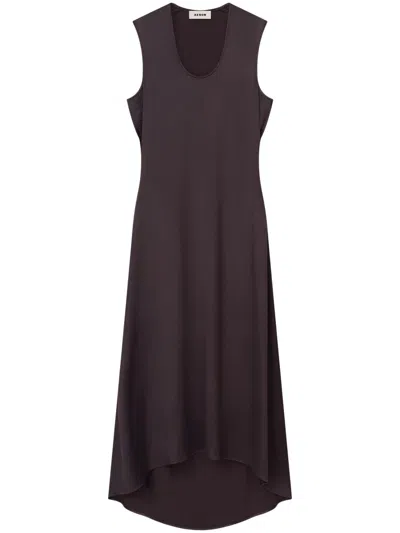 Aeron Gathered Scoop-neck Dress In Grey