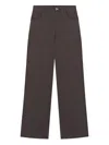 Aeron Gellert Button-detail Trousers In Brown