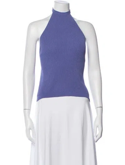 Pre-owned Aeron Halterneck Sleeveless Top In Purple