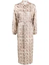 Aeron Haywis Graphic-print Dress In Brown