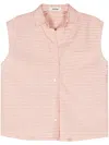 Aeron Island Sleeveless Striped Shirt In Pink