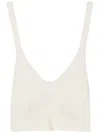 Aeron Joan Cropped Knitted Bralette In White