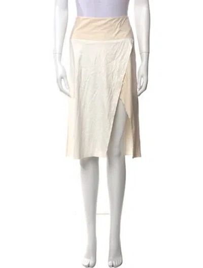 Pre-owned Aeron Knee-length Skirt In White