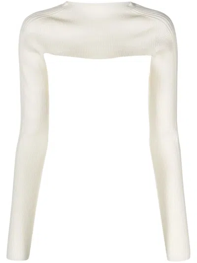 Aeron Knitted Crop Top In White