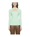 Aeron Tulane Cut Out Long Sleeve Top In White